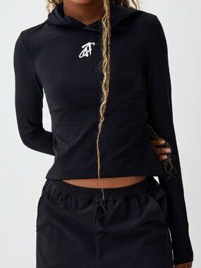 Rubber logo hooded tee